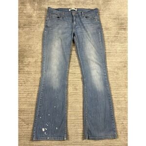 Levis 524 Jeans Juniors 13 Blue Denim Bootcut Casual STAINED